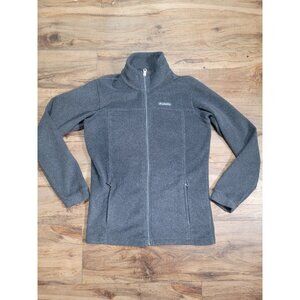 Columbia Fleece Youth Jacket Unisex Sz 18/20 Grey Full Zip Warm Comfort Boys
